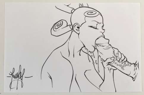 Trantkat - 1 Original drawing - Agapê | Catawiki