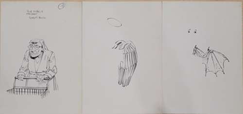 Boucq, François - 3 Original drawing - La religieuse au caddie - 1985 | Catawiki