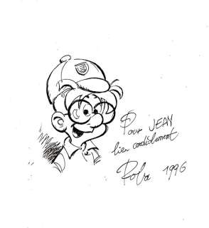 Roba | Album De sliert 4 + commission drawing  - De sliert op de Galopingo’s  - sc  - reprint (1985) | Catawiki