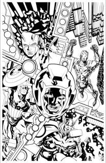 Mike McKone - Avengers War Across Time 01 Cover Ant-Man Wasp Thor Captain America Iron Man Kang