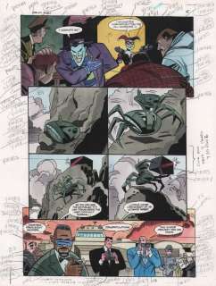 Joe Staton, Linda Medley, Terry Beatty - Batman & Superman Adventures: World‘s Finest #1 P.15 Color Guide Art - Joker & Harley Quinn - Bruce Wayne & Lex Luthor - 1997