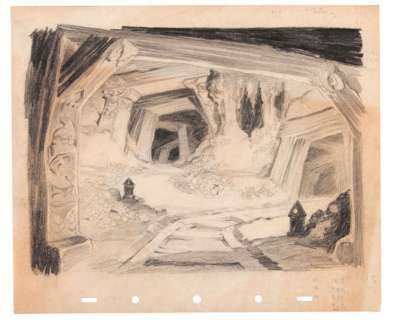 SNOW WHITE AND THE SEVEN DWARFS DIAMOND MINE ORIGINAL CONCEPT ART. | Hake’s