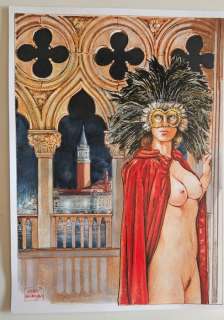 Raimondo, Luca - 1 Original colour drawing - Venice - 2024 | Catawiki