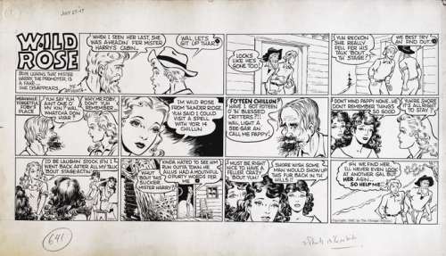 Art Huhta - 1 Original page - Wild Rose - Wild Rose - 1947 | Catawiki