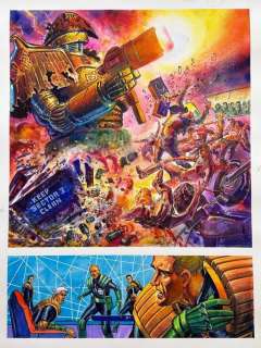 Benet, Manuel - 1 Original colour page - Judge Dredd - Pay the Price! - 1993 | Catawiki