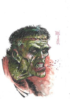Paco Zarco | Original drawing: Frankenstein – Paco Zarco | Origin Of Comics