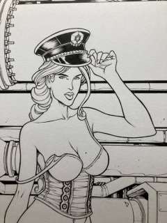 Malfin, Nicolas - 1 Original drawing - Golden City - Pin Up - 2024 | Catawiki