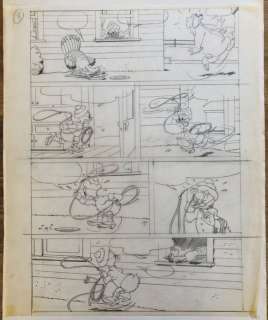 Tony Strobl - 1 Original page - Donald Duck - Grandma Duck - Gobble Gobble - page 8 - 1980