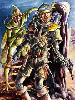 Boluda, Rafael - 1 Peinture à l‘huile sur toile - Science Fiction / Rogue Trooper try out - Alien Ambush