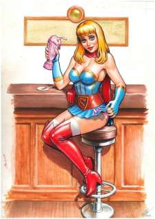 Gambedotti, Atilio - 1 Original colour drawing - Supergirl - 2015 | Catawiki