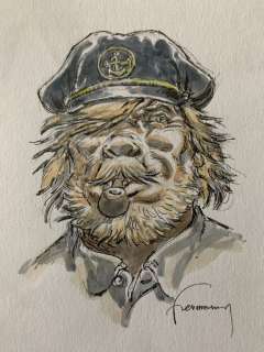 Hermann - 1 Original colour drawing - Bernard Prince - Barney Jordan | Catawiki