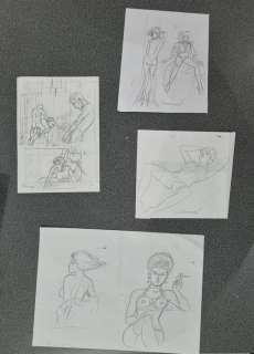 Renaud - 4 Original preliminary drawing - Jessica Blandy - Héroïnes de Renaud | Catawiki