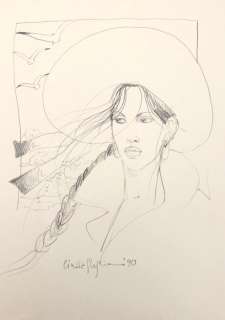 Ghigliano, Cinzia - 1 Original drawing - Femme - 1990 | Catawiki