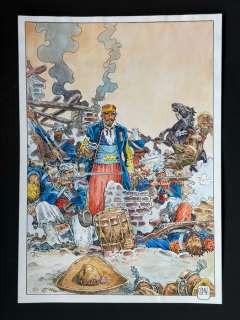 Osman Hejdarevic - 1 Original colour drawing - Hommage to Hernandez Palacios (Mac Coy) - Sombrero | Catawiki