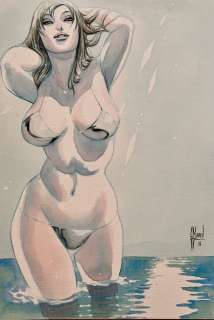 March, Guillem - 1 Original drawing - Power Girl - Swimsuit - 2013 | Catawiki