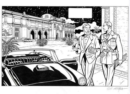 Formosa, Gil - 1 Original drawing - Blake & Mortimer - Publicité pour le Journal Le Soir | Catawiki