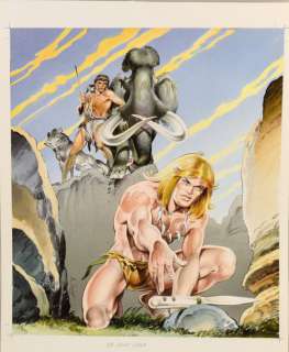 CHÉRET, ANDRÉ - CHÉRET, ANDRÉ RAHAN Grande illustration Ã  l‘encre de chine et aquarelle,