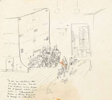 Sempé | SEMPÉ IBM Superbe dessin original Ã  l’encre de chine, avec au dos une recherche | Cornette de St Cyr