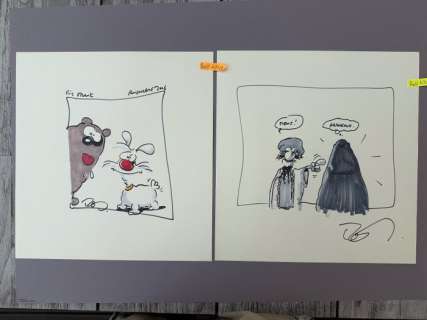 König, Ralf - 2 Original drawing - Zwei wunderbare Cartoons - 2006 | Catawiki