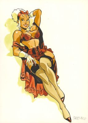 Félix Meynet | Tatiana K. - Illustration originale, portrait de Tatiana | Daniel Maghen