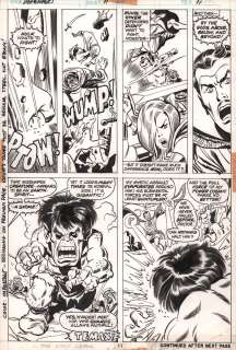 Frank Bolle, Sal Buscema - Defenders #11 P.11 - Silver Surfer, Dr. Strange, Valkyrie - 1973