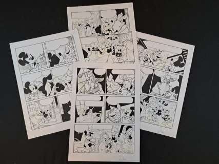 Vian, Roberto - 4 Original page - Topolino e il Ritorno degli Acchiappafantasmi | Catawiki