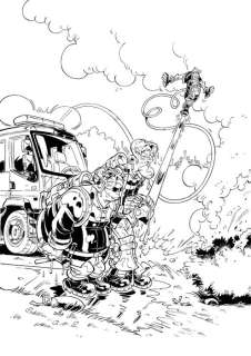 Stédo - 1 Original cover - Les Pompiers - Tome 1 - 2019 | Catawiki