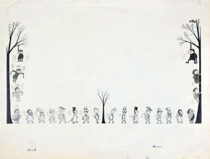 Anonyme | Evolution... Grande illustration à l’encre de chine 50... | Vermot et Associés