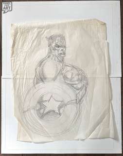 Rob Liefeld - Captain America - Heroes Reborn - Prelim 1996