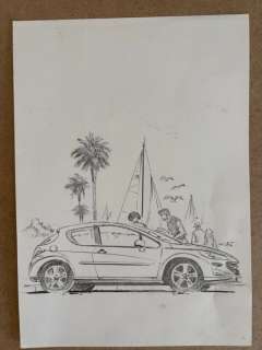Vance, William - 1 Original preliminary drawing - XIII - Publicity for Peugeot - 2018 | Catawiki