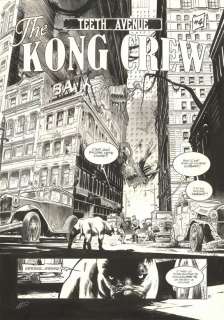 Eric Herenguel - Planche originale n°91, ouverture de chapitre #4 - Hudson Megalodon - The Kong Crew