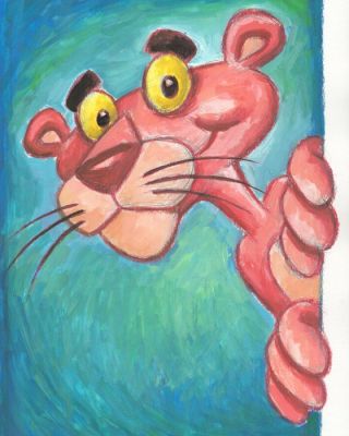 Joan Vizcarra - 1 Œuvre originale - Pink Panther Charismatic Portrait – Hand Signed | Catawiki