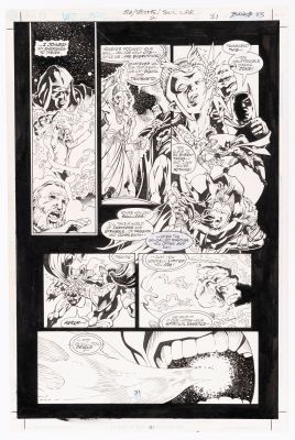 DARRYL BANKS JLA/THE SPECTRE: SOUL WAR #2 COMIC BOOK PAGE ORIGINAL ART. | Hake’s