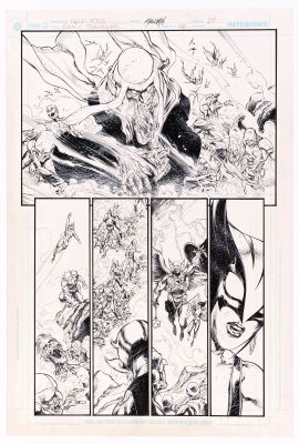 Lot 124 - IVAN REIS RANN-THANAGAR WAR #6 COMIC BOOK PAGE ORIGINAL ART. | Hake’s