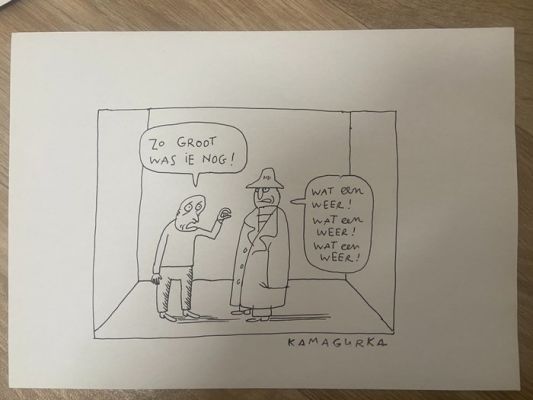 Kamagurka - 1 Original drawing - Wat een weer | Catawiki