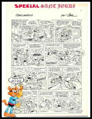 Joaquín Cera | Special Sant Jordi ´26: Original page Pafman / secuestro +Original dedication | Origin Of Comics