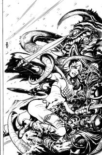 Tom Mandrake - Red Sonja #19 Cover (Sold Live on ‘Dueling Dealers of Comic Art #142 Podcast on 12-20-2023 Watch It Here!