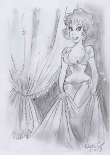 Walthéry | Natacha, illustration au crayon gras… | Millon