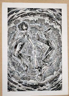 Continue Shopping | THE DISPLACED #3 VINCENZO RICCARDI COVER ART | Scott’s Collectables