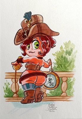 Even, Katia - 1 Original colour drawing - Le Petit Derrière de l’Histoire - Marie ! | Catawiki