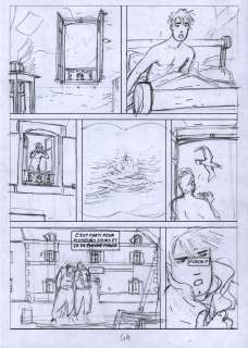 LE FLOC‘H Bruno  - Trois éclats blancs  - Crayonnée de la page 44 de l‘album  -[...]