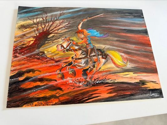 Luguy, Philippe - 1 Dessin original couleur - Percevan - Dessin inédit - 2022 | Catawiki