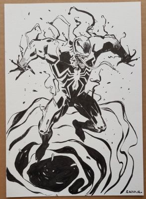Guillermo Sanna - Original drawing - Venom - signed and sealed - 2025 | Catawiki