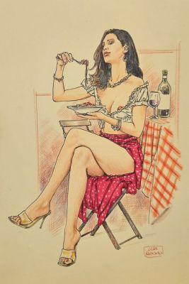 Luca Raimondo - 1 Original drawing - Spaghetti - 2026 | Catawiki