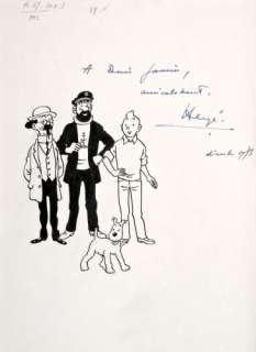 Hergé Georges Remi Dit (1907 - 1983) | TINTIN, HADDOCK, TOURNESOL & MILOU | Artcurial