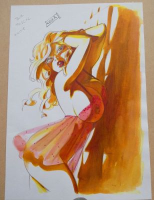 Cucca, Vincenzo - 1 Original colour drawing - Hot Charlotte - 2012 | Catawiki