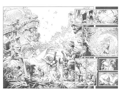 Tomás Giorello | 4001 AD War Mother #1 double page spread 4&5 | Sonicdan