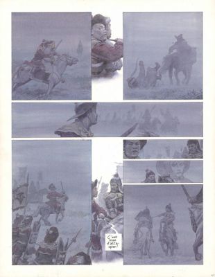 Vink - Planche originale n°41 - Le brouillard pourpre - Le Moine fou