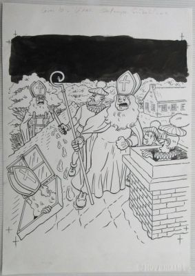 Hector Leemans - 1 Original cover - F.C. De Kampioenen - De ontsnapping van Sinterklaas - 1999 | Catawiki