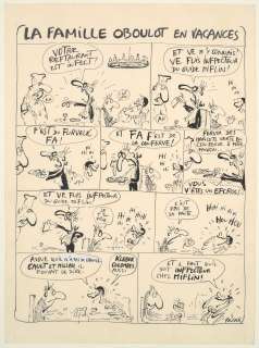 Reiser Jean-Marc (1941 - 1983) La Famille Oboulot En Vacances | VE FUIS INFPECTEUR DU GUIDE MIFLIN ! | Artcurial